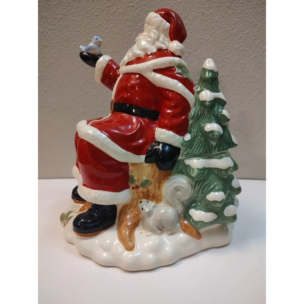 Lenox Holiday Gatherings Santa Covered Candy Dish Christmas Treat SKU# 828642058